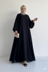 عباية بيلا فضفاض للمراه للمحجبه (أسود) 1420