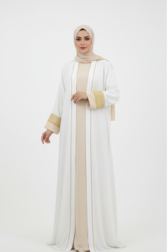 طقم عباية المهرة 3 قطع مع الشيلة سكري