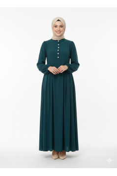 فستان سجى الصيفي العملي لون (زيتي )