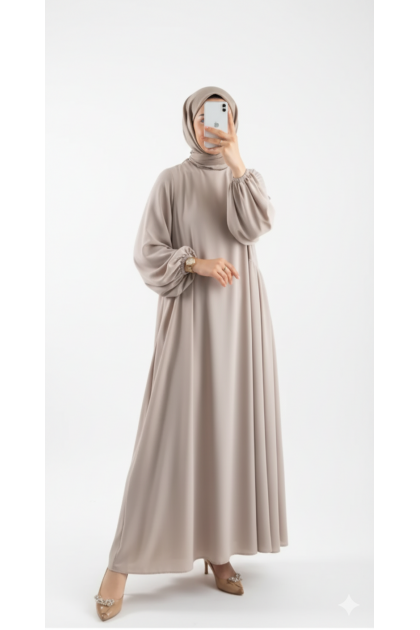 فستان رغد (بيج)