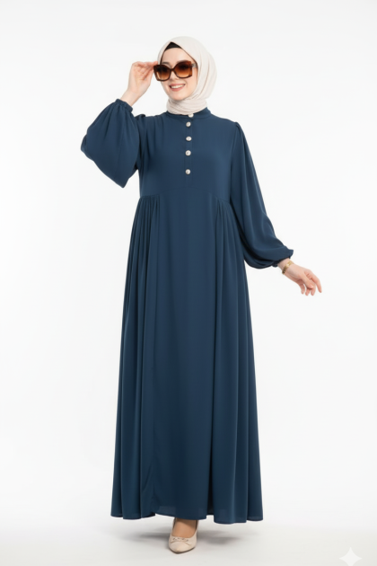 فستان سجى الصيفي العملي لون (كحلي )