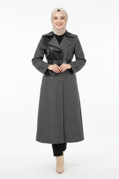 مانطو نور (اسود ورمادي غامق )