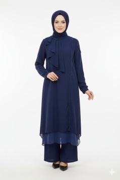 طقم حسناء (كحلي) 