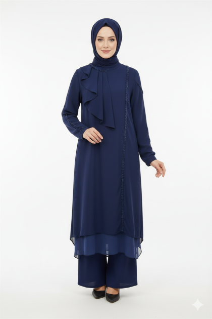 طقم حسناء (كحلي) 