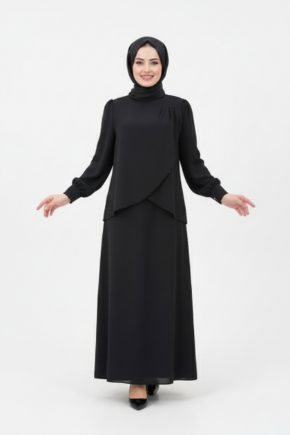 فستان شريفة (اسود) فستان شريفة (اسود)