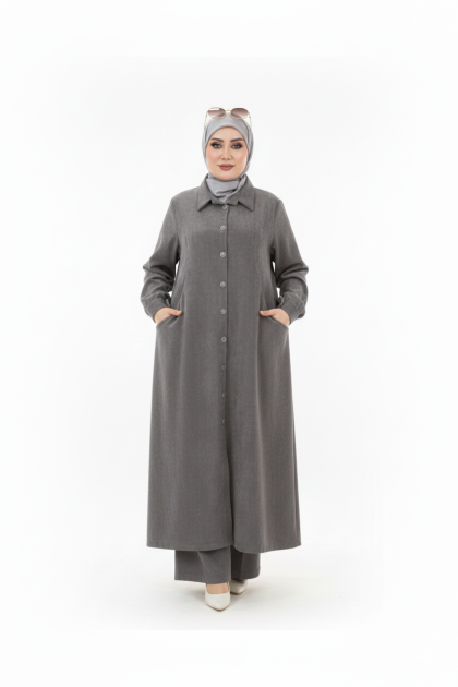 طقم سماهر (رمادي) 