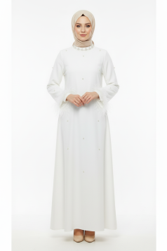 فستان اميرة الرسمي الصيفي  (ابيض ) 