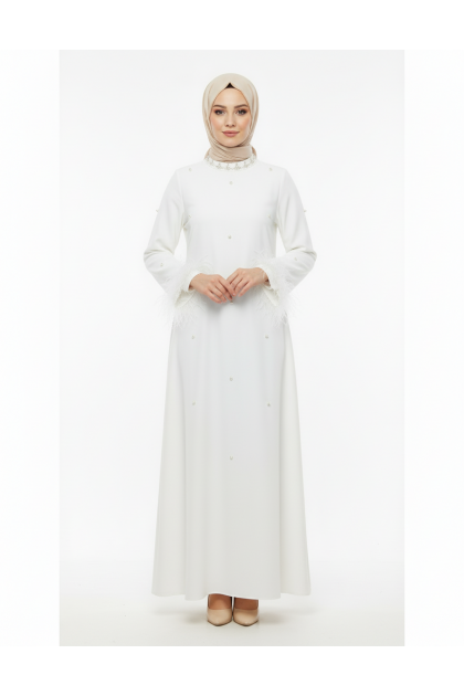 فستان اميرة الرسمي الصيفي  (ابيض ) 
