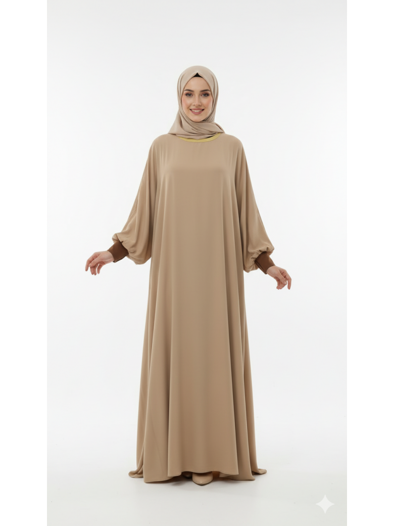 عباية فضفاضه لون بيج 1400