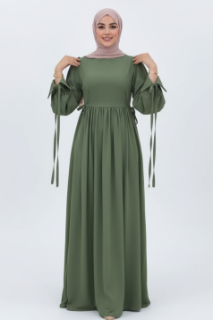 فستان راية لون ( أخضر )