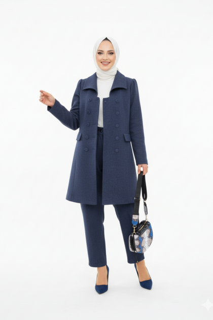  طقم لون كحلي 8396 Kase Kaban