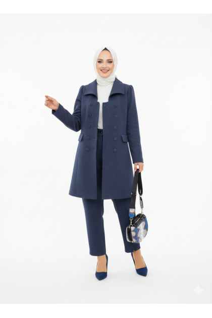  طقم لون كحلي 8396 Kase Kaban