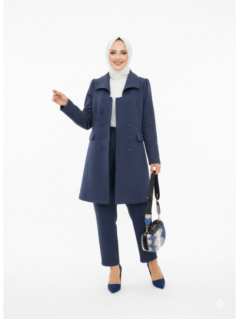  طقم لون كحلي 8396 Kase Kaban