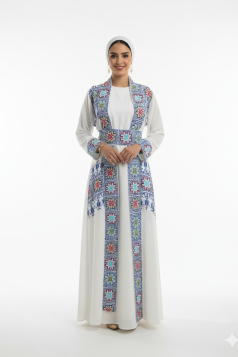 طقم عباية جنان المطرزة مكونة من قطعتين