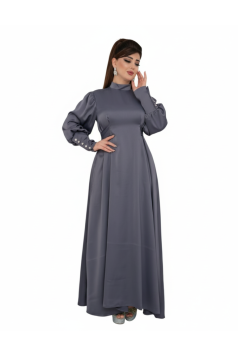 فستان ايليف ، صيفي ، رمادي غامق ، 1669