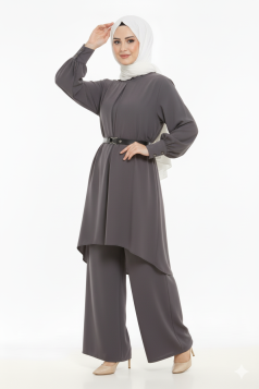 طقم امل لون (رمادي فاتح )