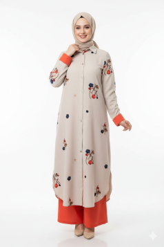 طقم وداد لون (برتقالي)