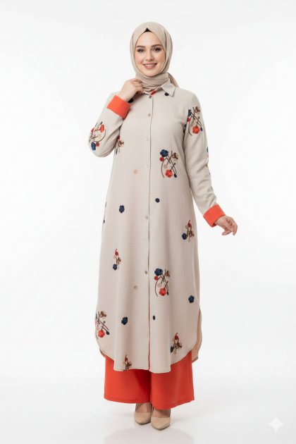 طقم وداد لون (برتقالي)