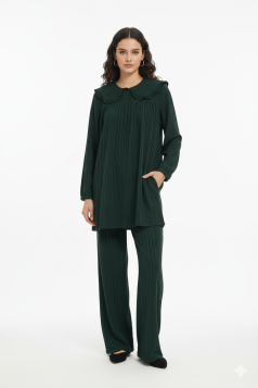 طقم شيدا العملي الصيفي (زيتي )