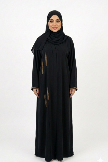 عباية سنبلة (اسود)  (جملة)
