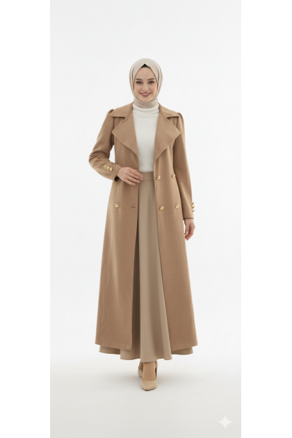 طقم مكون من تلات قطع بلوزه قطنيه و جاكيت طويل و تنوره 08