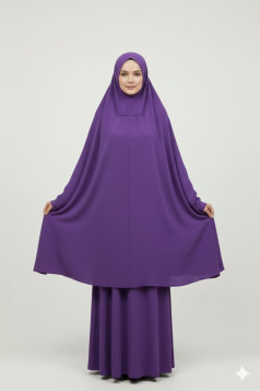 طقم براء حجاب وفستان (بنفسجي)4092
