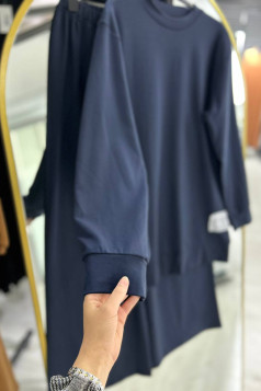 طقم لبنى العملي الصيفي (كحلي )