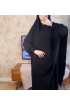 طقم فاطمه قطعتين فستان عملي وحجاب (أسود) 1479
