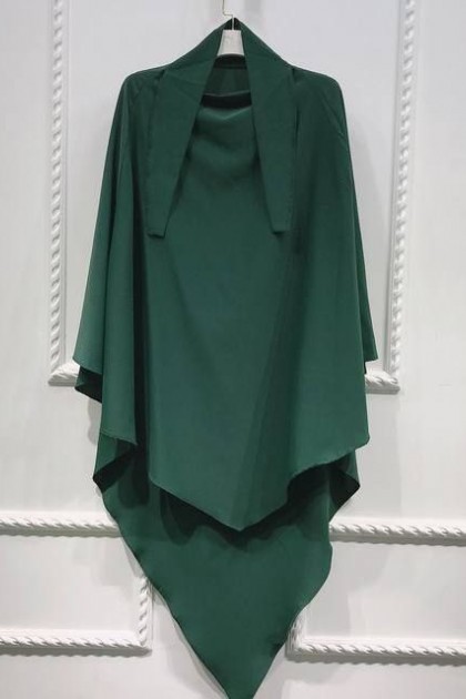 حجاب شرعي طبقتين (زمرد) 4085