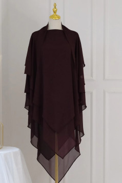 حجاب شرعي ثلاث طبقات (بني) 4086 حجاب شرعي ثلاث طبقات (بني) 4086