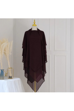 حجاب شرعي ثلاث طبقات (بني) 4086