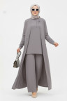 طقم ربا  رمادي مناسب لجميع المواسم رمادي