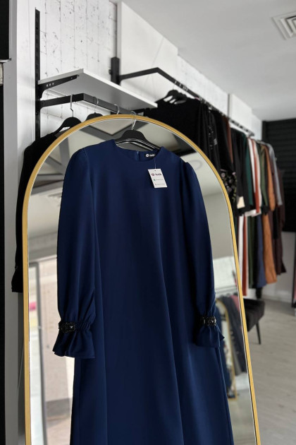 فستان زمرد لون (كحلي) 1794