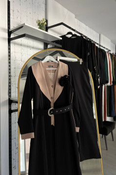 طقم غزل المناسب بهذا الموسم مكون من 3 قطع (اسود _بيج )