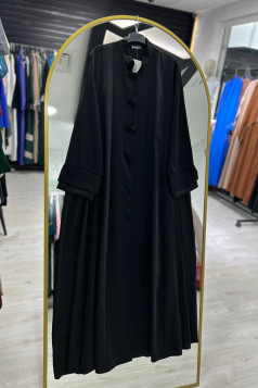 عباية ميس صيفي عملية اسود مميز بالون الرمادي