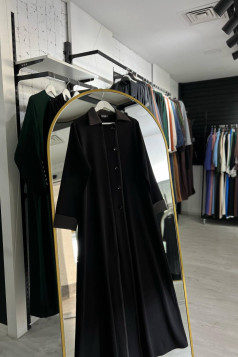 عباية هيام العملية لون ( أسود و رمادي )