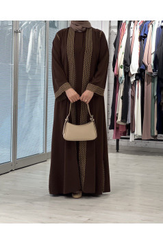 طقم عباية نواعم (بني)