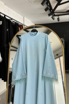 فستان اميرة الرسمي الصيفي  (سماوي ) 