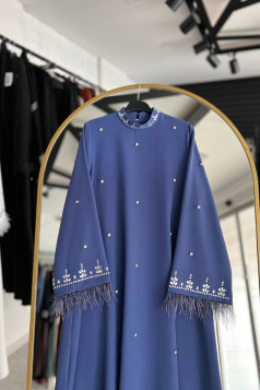 فستان اميرة الرسمي الصيفي  (أزرق ) 