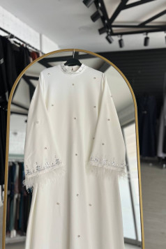 فستان اميرة الرسمي الصيفي  (ابيض ) 