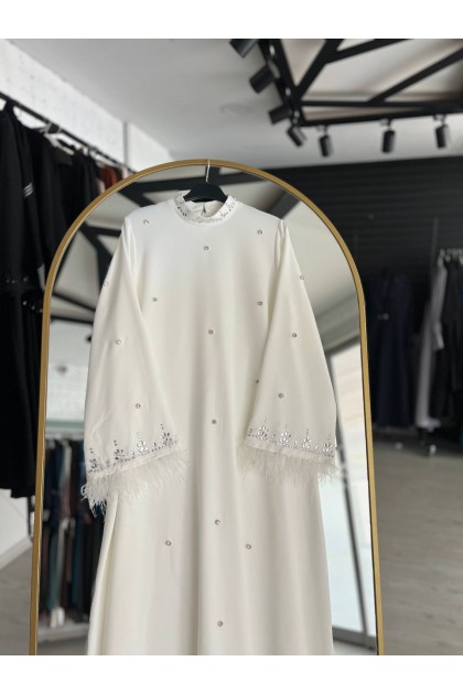 فستان اميرة الرسمي الصيفي  (ابيض ) 