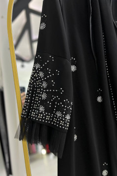 عباية خيال  المناسبة لموسم الصيف (اسود +تول اسود  )