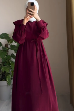 عباية سيلين المناسبة لموسم الصيف (الون خمري )