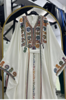 طقم عباية الشيخه. المطرز .الرسمي. الصيفي .ابيض 