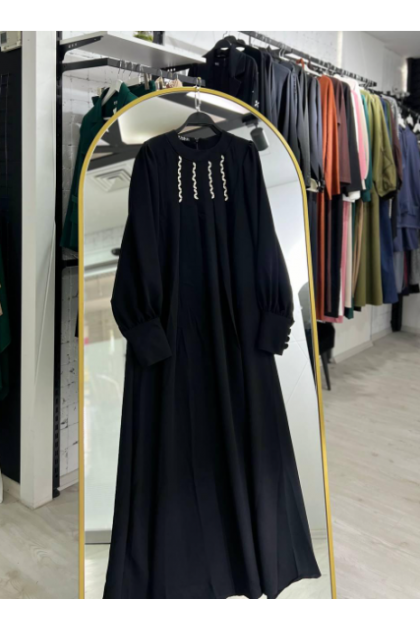 عباية اتيان المميزه بالكرستال المناسبه لموسم الصيف العملية (الاسود  )