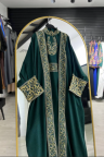 طقم كنز  المطرز عند اليدين (زمرد) 1655