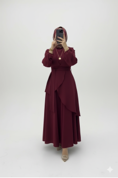 طقم ملك العملي الصيفي (خمري)