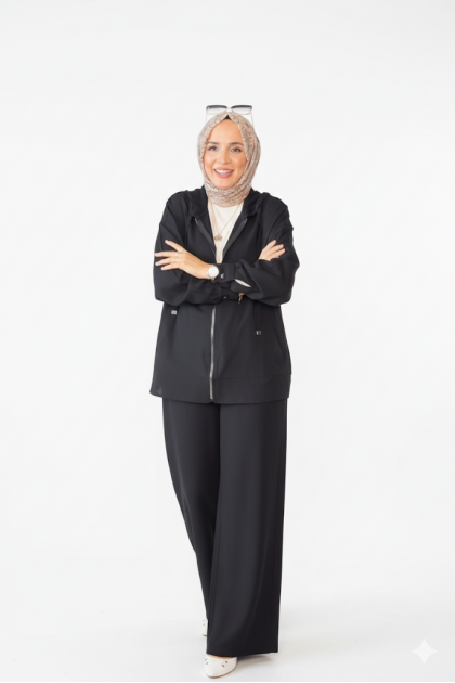 طقم منى العملي الصيفي (اسود)