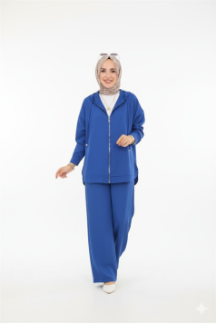 طقم منى العملي الصيفي (ازرق )