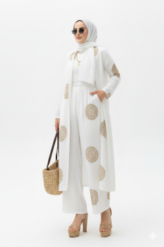 طقم دهب الصيفي الرسمي لون الابيض